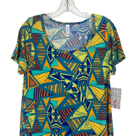 LuLaRoe Classic Tshirt Womens Small Geometric Print Short Sleeve New - Picture 3 of 9